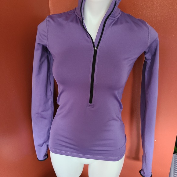 Nike Dri-Fit Purple Half Zip Top Small - Picture 1 of 5